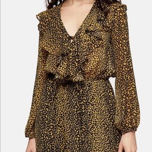 Topshop Heart shaped Leopard Print dress